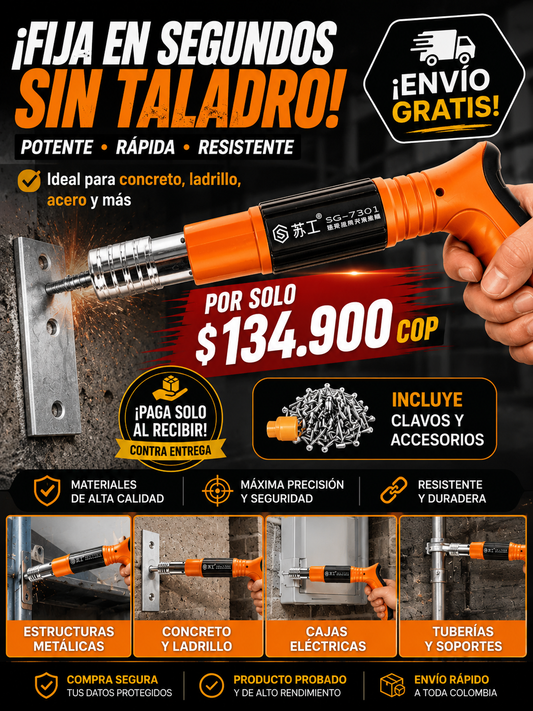 Pistola Remachadora de Clavos - ⏳ Precio promocional por tiempo limitado + Envío Grátis + Paga Al Receber + 🎁